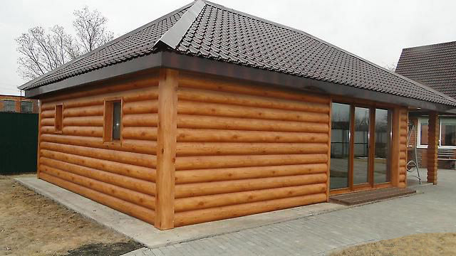 Металлический сайдинг под бревно